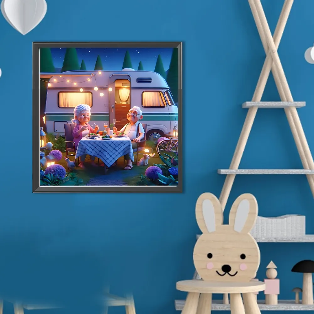 Diamond Painting - Full Round Drill - Campervan(Canvas|40*40cm)