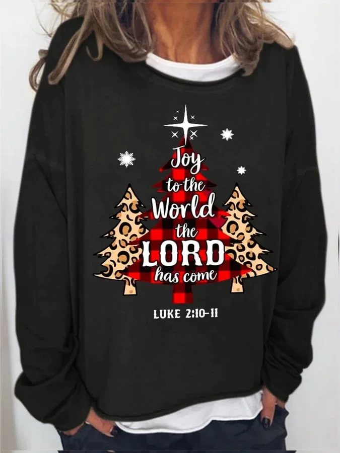 Women's Joy to the world the Lord has come Christmas Christian Casual Sweatshirts