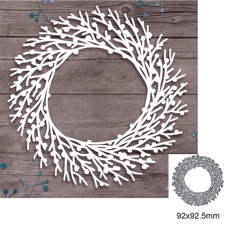 Wreath Of Branches Metal Cutting Dies For DIY Scrapbook Cutting Die Paper Cards Embossed Decorative Craft Die Cut New
