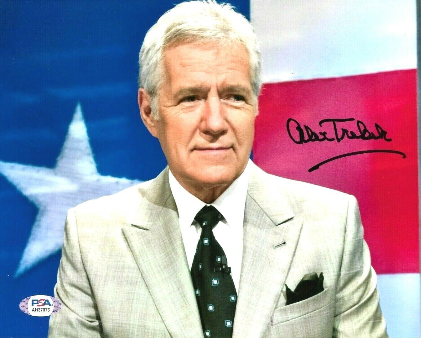 ALEX TREBEK HAND SIGNED AUTOGRAPHED 8X10 Photo Poster painting WITH PSA DNA COA MUST SEE RARE 7