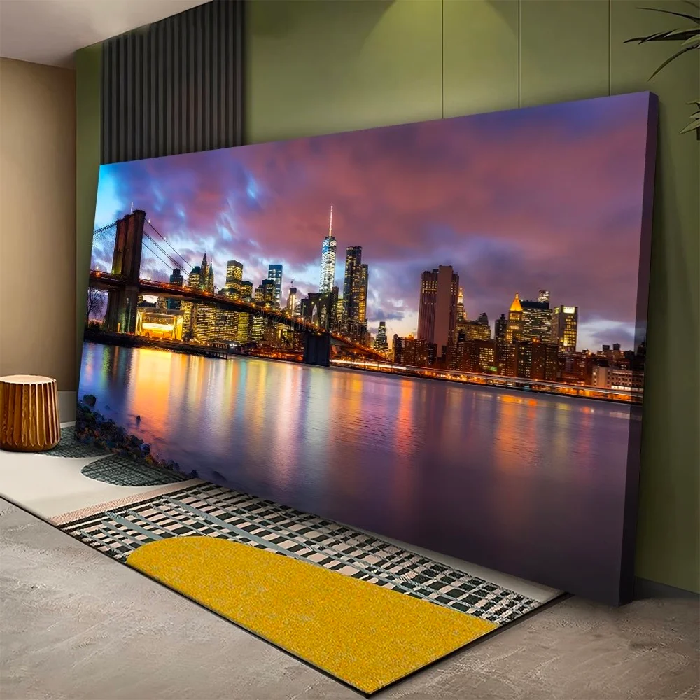 Brooklyn Bridge Sunset New York Canvas Wall Art