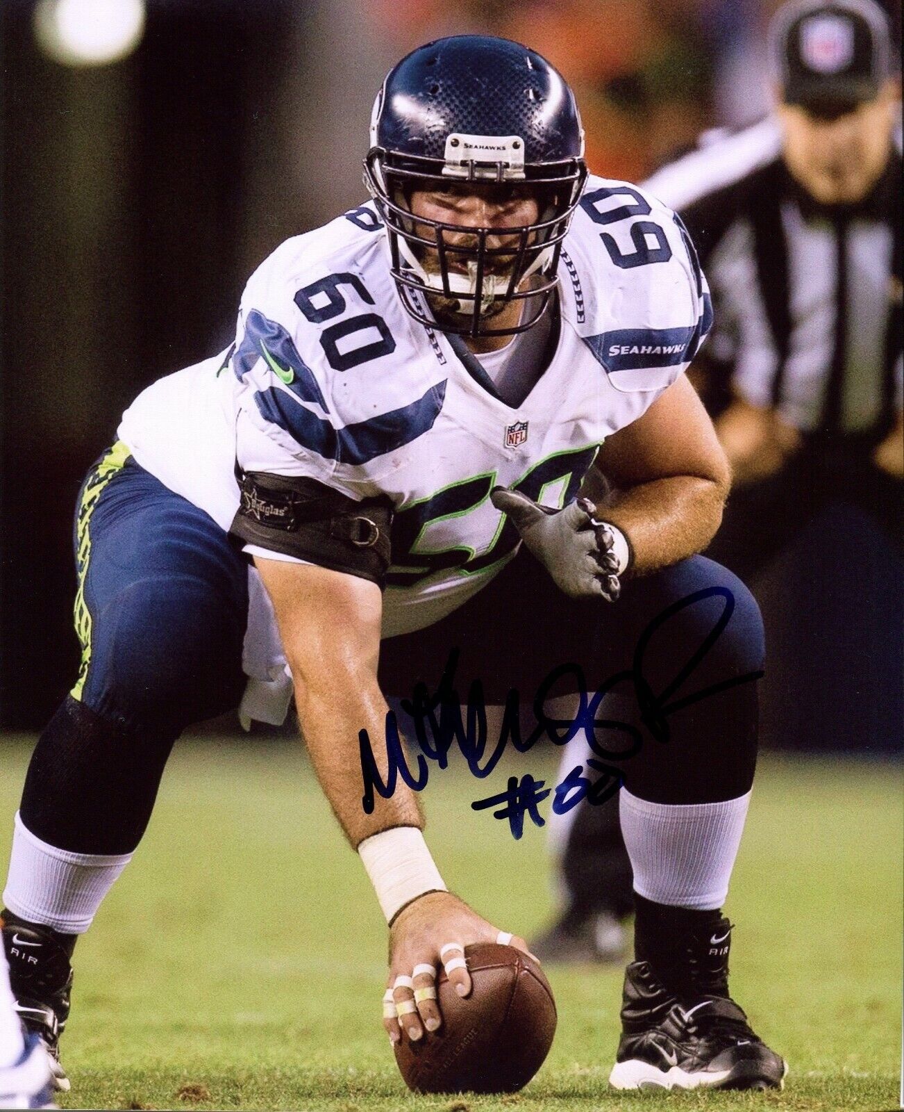 Max Unger Seattle Seahawks Autographed Signed 8x10 Photo Poster painting CFS Oregon Ducks