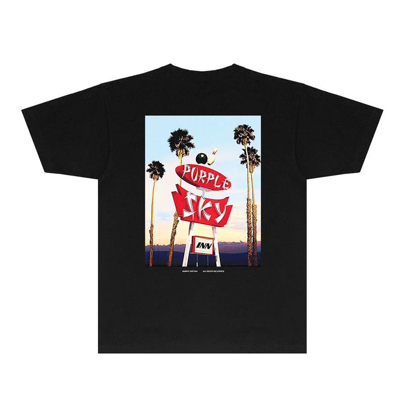 Purple 2023 new fashion T-shirt short sleeves