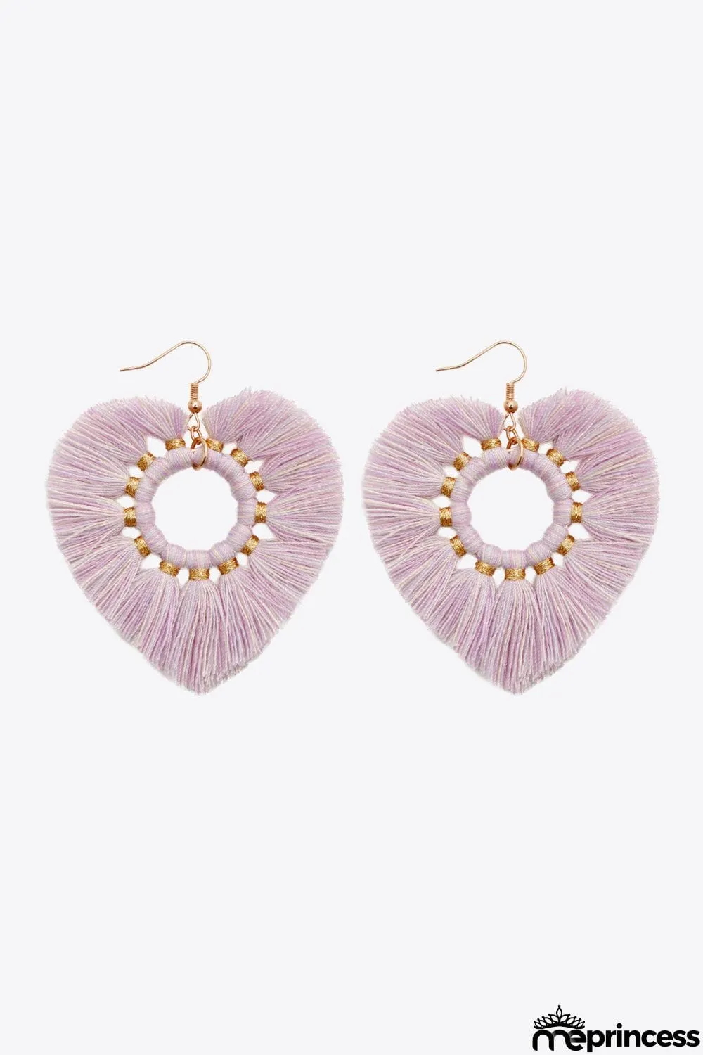 Random 4-Pair Fringe Heart Dangle Earrings