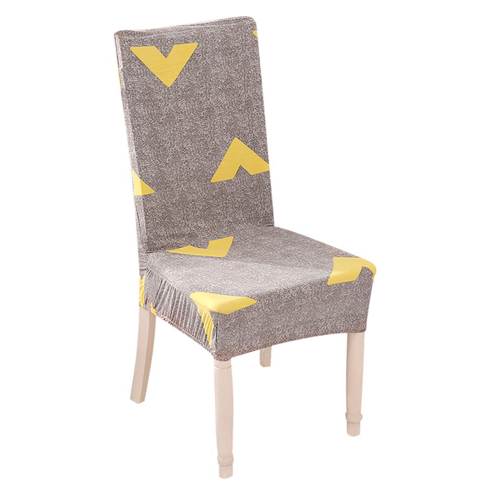 

Grey Spandex Chair Cover Yellow-arrow Stretch Home Hotel Seat Case (1pc, 501 Original