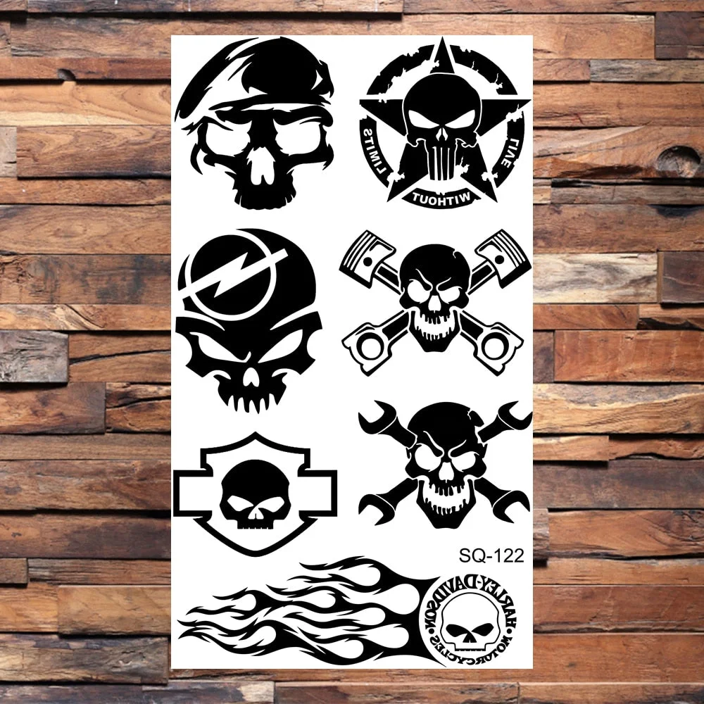 Black Dragon Temporary Tattoos For Men Women Realistic Scorpion Snake Fake Tattoo Sticker Body Arm Water Transfer Tatoos DIY