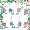 8pcs Flower High Heels DIY Diamond Painting Double Sided Keychains