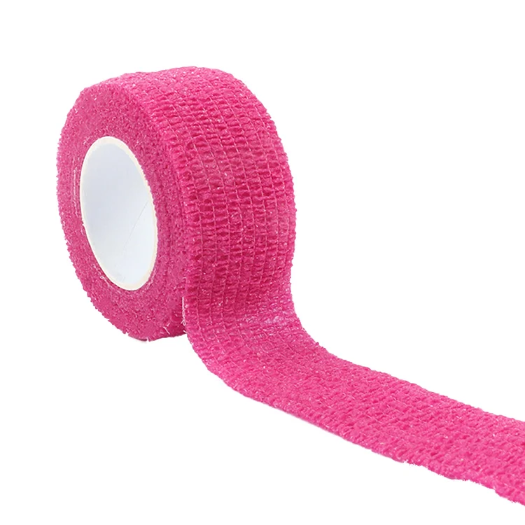 Self Adhesive Elastic Bandage Cross Stitch Finger Protector (Lotus Pink)