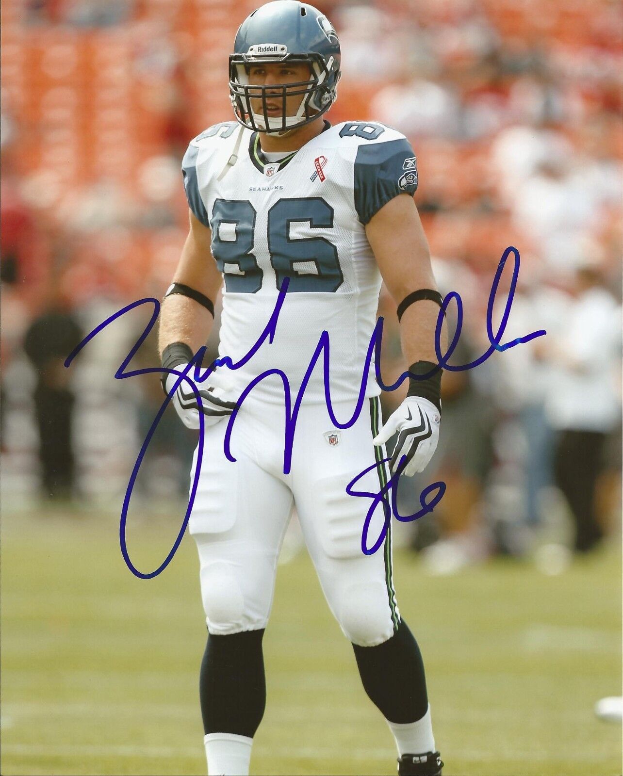 ZACH MILLER SIGNED SEATTLE SEAHAWKS 8x10 Photo Poster painting #1