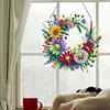 (US Local)Acrylic Special Shaped Daisy Wreath DIY Diamond Painting Hanging Ornaments Kit
