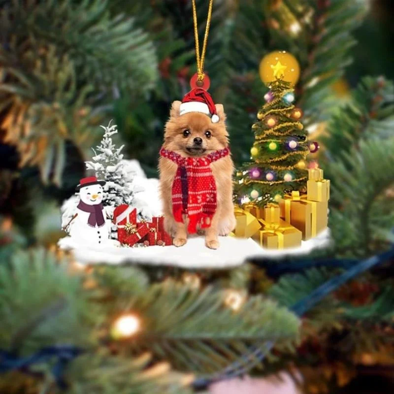 VigorDaily Pomeranian Christmas Ornament SM068