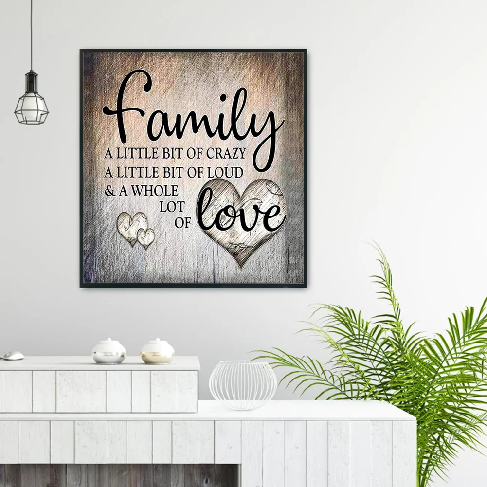 (Counted/Stamped)Literary Letters Family - 3 strands Cross Stitch 40*40cm