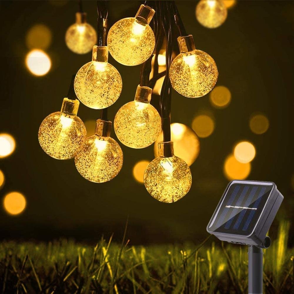 5M 7M 10M Solar Crystal Ball Lamp, LED String Lights Flash Waterproof Fairy  For Outdoor Garden Decoration、ali、sdecorshop