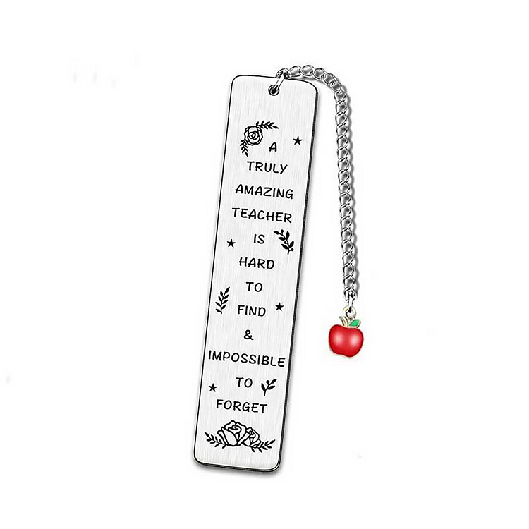 A Truly Amazing Teacher - Stainless Steel Bookmarks with Chain