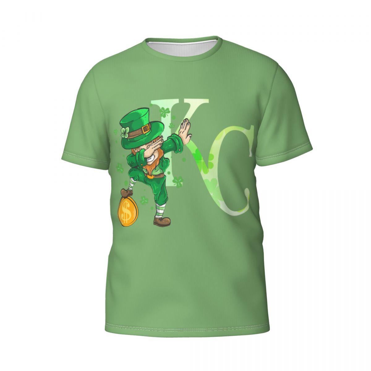 Kansas City Royals St Patrick's Day Dabbing Leprechaun Men's Short Sleeve Shirt