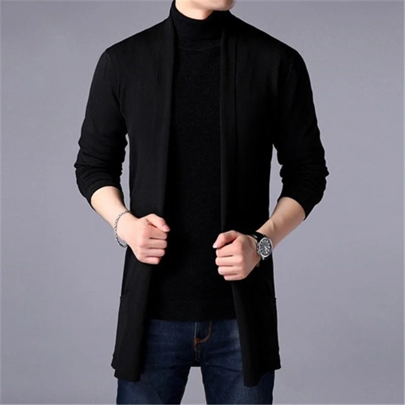Inongge Men Thin Knitted Cardigan Sweater Spring Autumn Solid Sweater Bottoming Long Sleeved Mens Slim Fit Cardigan Sweater