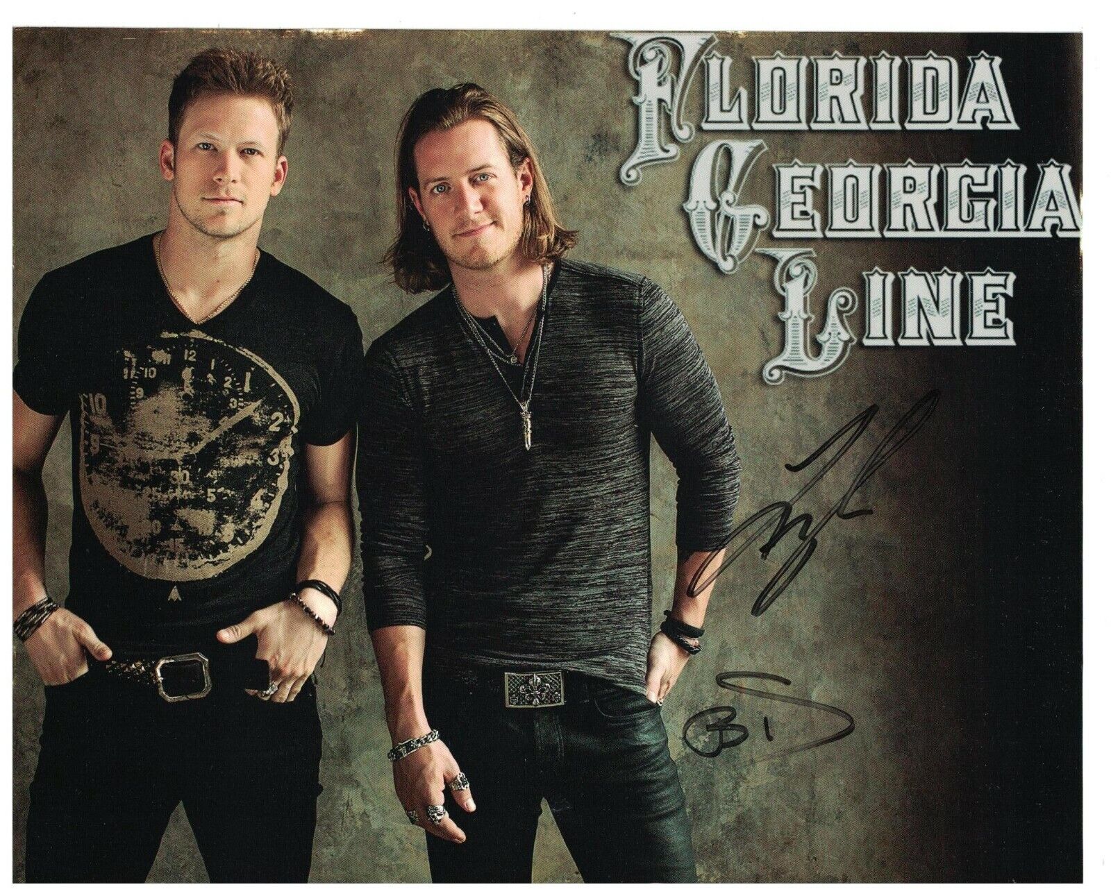 Florida Georgia Line Signed Autographed 8 x 10 Photo Poster painting Tyler Hubbard Brian Kelley