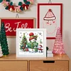 5D DIY Partial Special Shaped Drill Diamond Painting Xmas Snowman With Frame Kit19.2x19.2cm