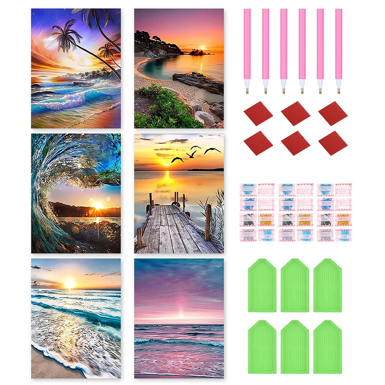 Seaside Scenery 30*40CM (Canvas) Full Round Drill Diamond Painting gbfke