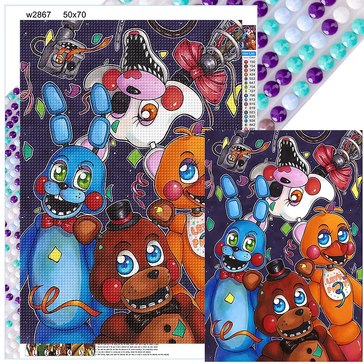 Five Nights At Freddy'S 50*70CM (Canvas) Full Round Drill Diamond Painting gbfke