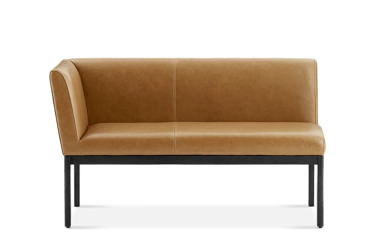 Elliot Leather Left Banquette Bench