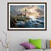 Quiet Village Lighthouse - Full Round Drill Diamond Painting