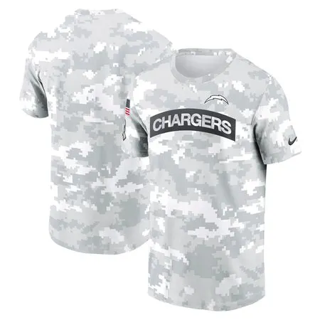 Men's Los Angeles Chargers  Arctic Camo 2024 Salute To Service Performance T-Shirt