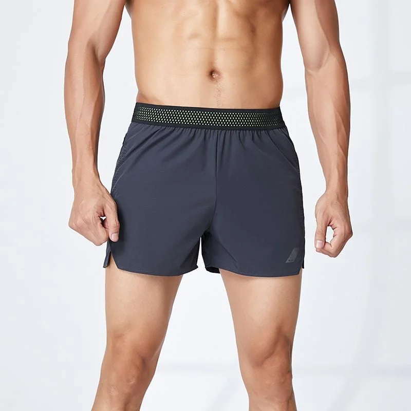 Men's Zipper Pockets Hiking Athletic Running Shorts