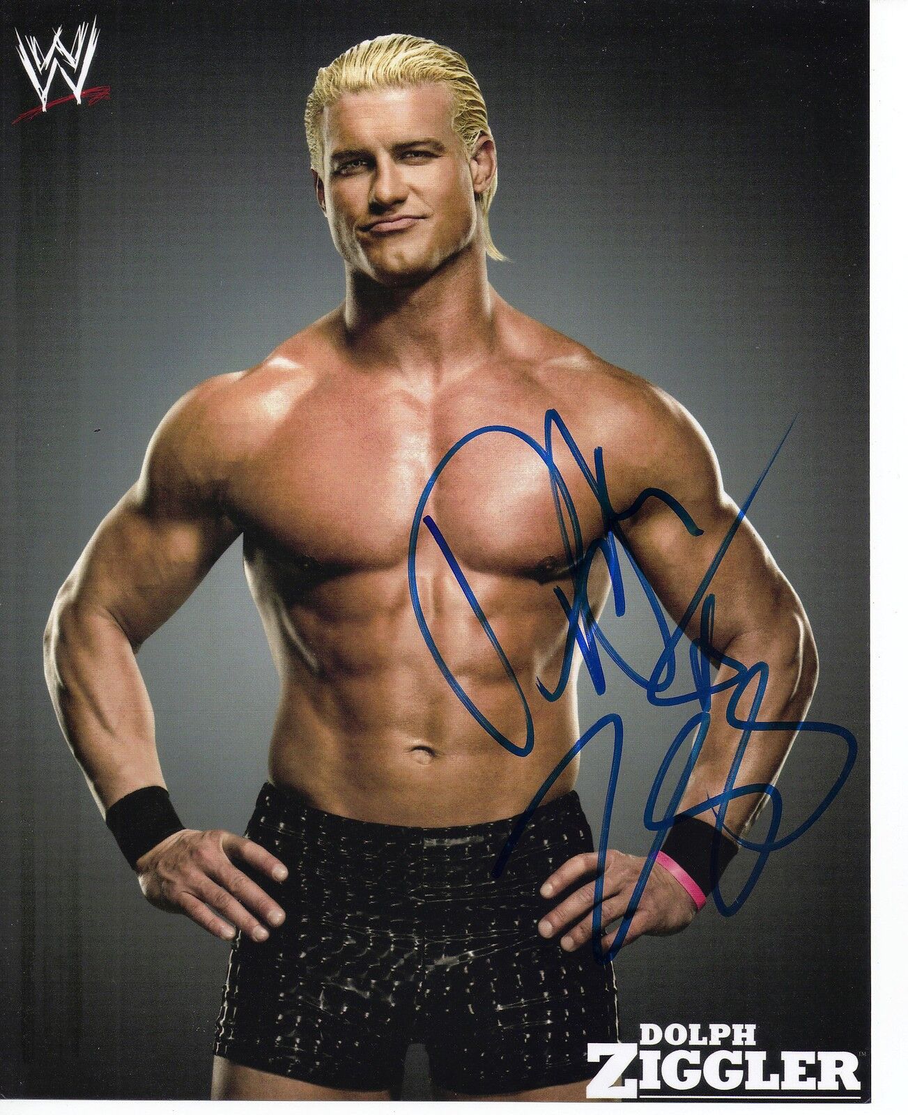 Dolph Ziggler SIGNED 10X8 Photo Poster painting (WWE) AUTOGRAPH AFTAL COA (7083)