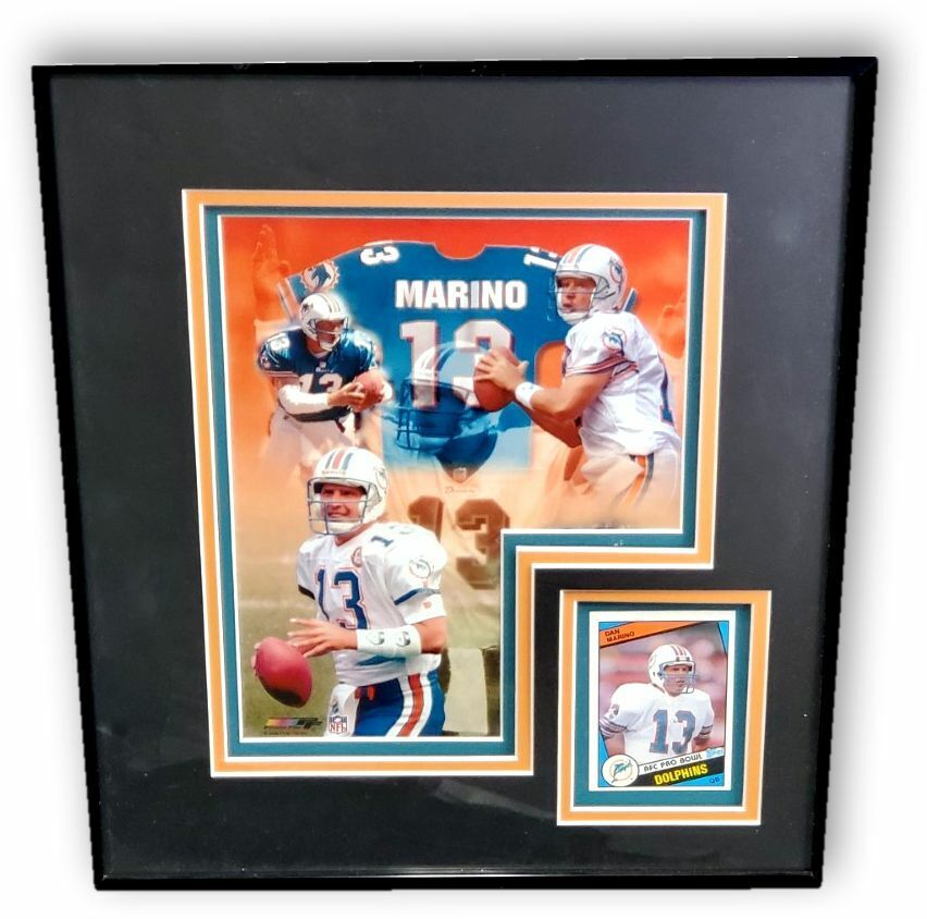 Dan Marino UNSIGNED Photo Poster painting with Original 1984 Topps Rookie Card Not Graded