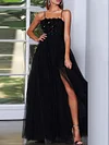Sexy Spaghetti-Neck Solid Color Split-Joint Split-Side Backless Evening Maxi Dress