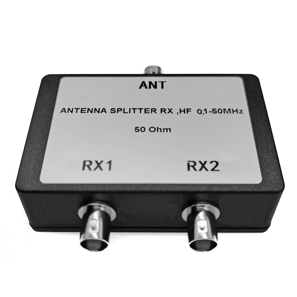 

RX HF 1-50 MHz Antenna Splitter w/1 Antenna Port 2 Receivers Ports Adapter, 501 Original