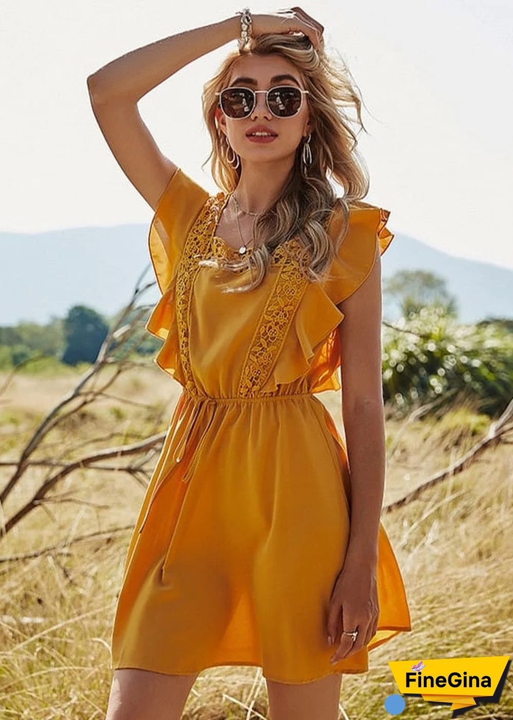 Boho Lace Mini Dress Pauline