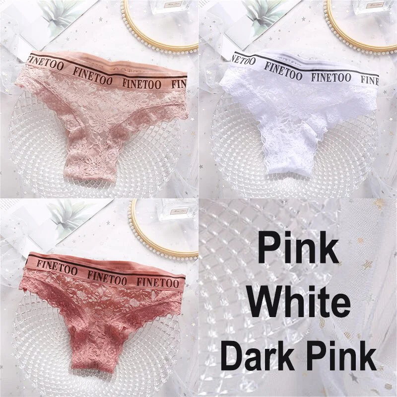 Billionm Lace Panties Women Sexy Underwear Briefs Floral Lace Female Underpants Solid Color Intimate Lingerie Women Panties M-XL