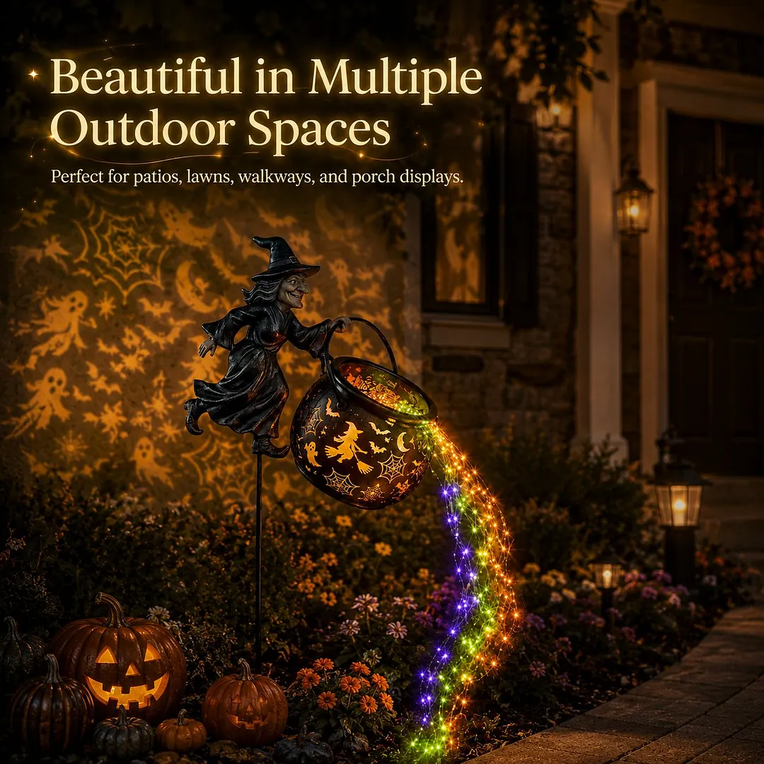 🔥Last Day 49% OFF🎃Halloween Witch Cauldron Garden Light