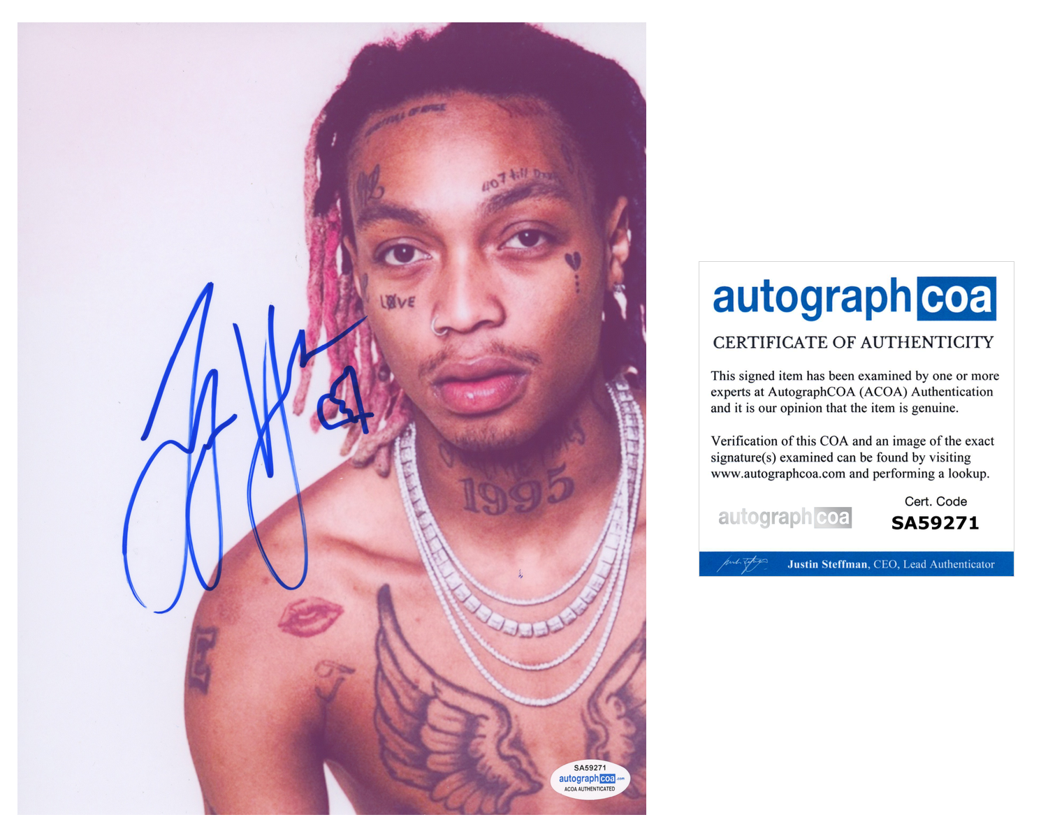 Tyla Yaweh Signed Autographed 8x10 Photo Poster painting Hip Hop Rapper ACOA COA