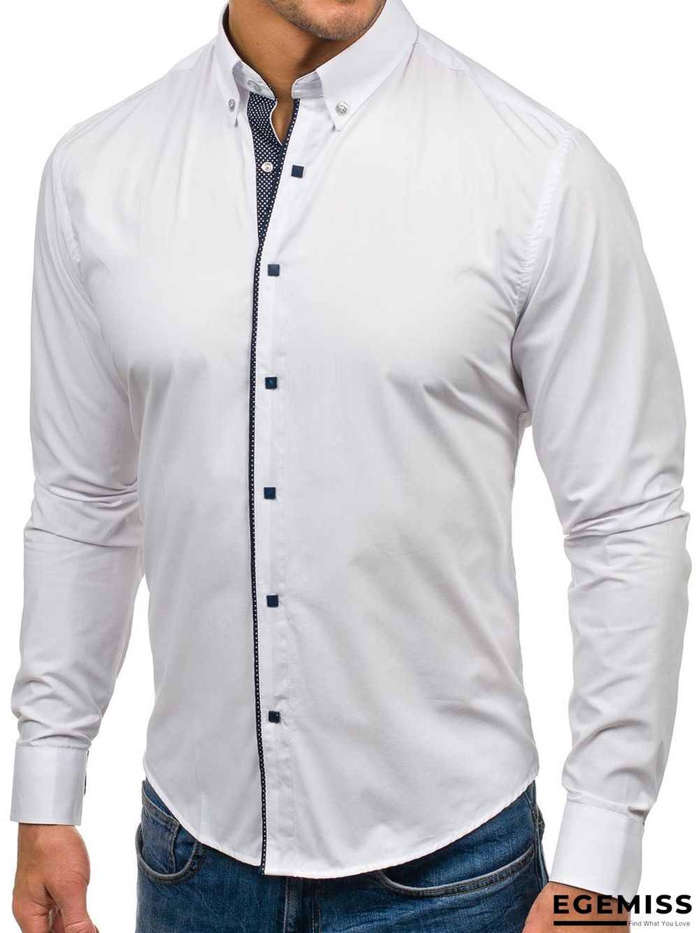 Autumn New Men's Long Sleeve Shirt Men's Formal Business Jacket | EGEMISS