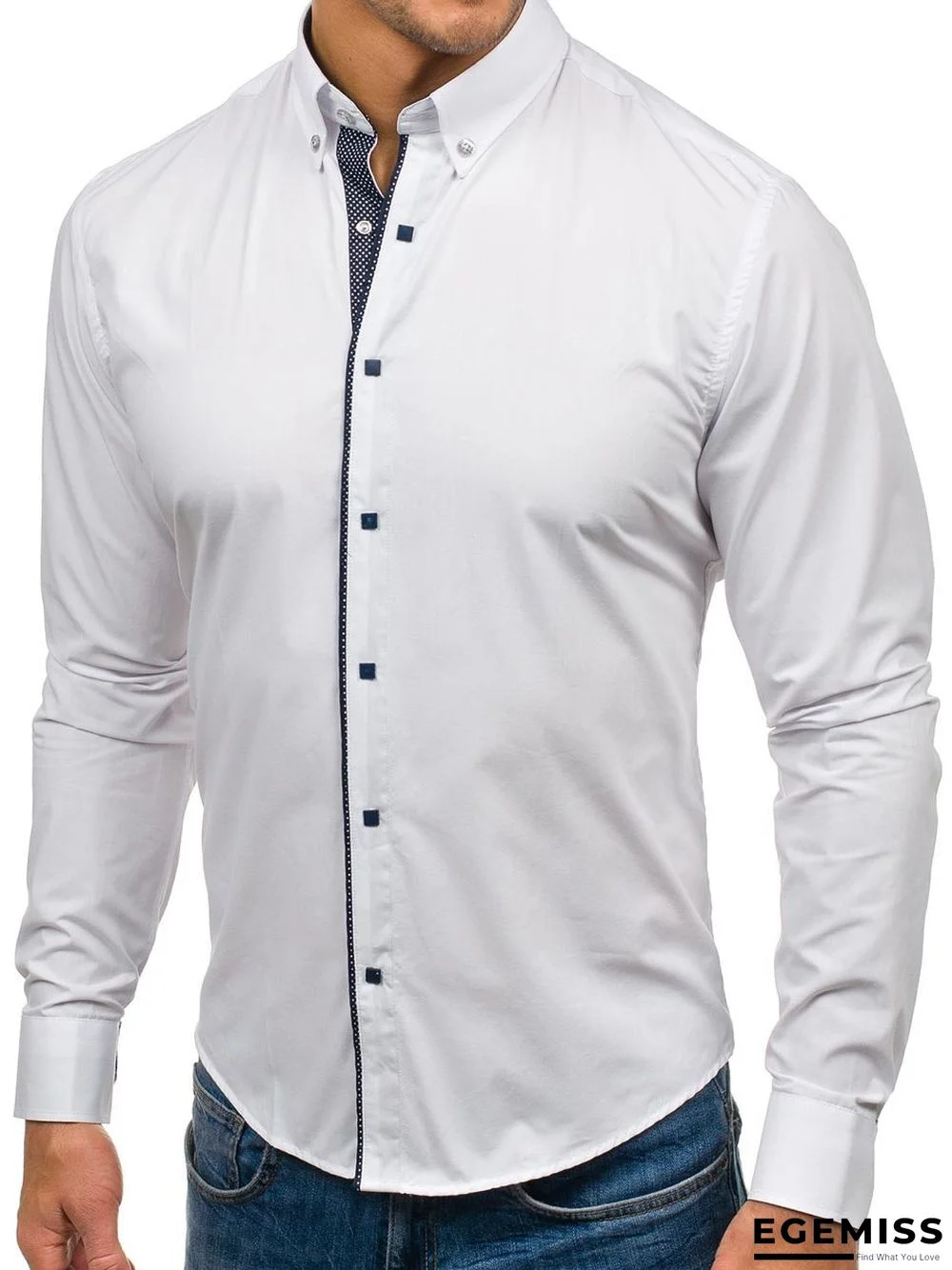 Autumn New Men's Long Sleeve Shirt Men's Formal Business Jacket | EGEMISS