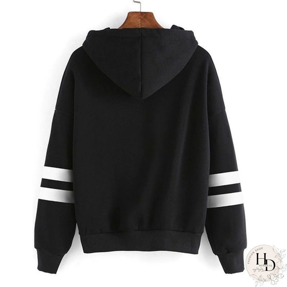 Fashion Love Gesture Style Hoodies Pullover Women Printed Casual Sport Outdoor Pocket Long Sleeve Hooded Sweatshirts Coat