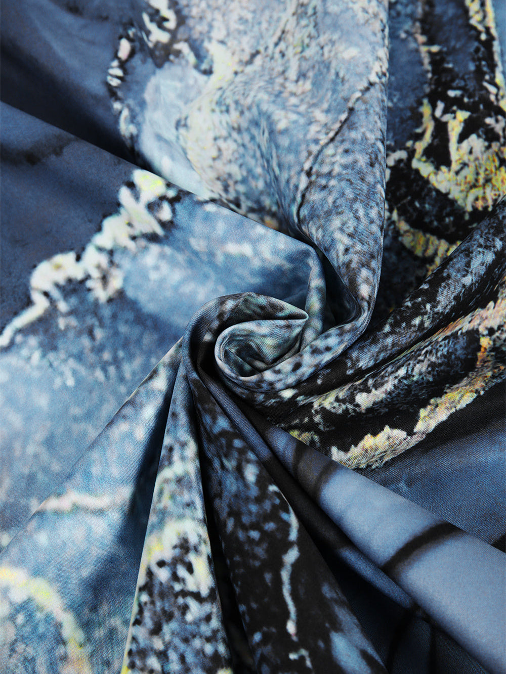 Women's Gray Marble Splash Cold Shoulder Mini Dress