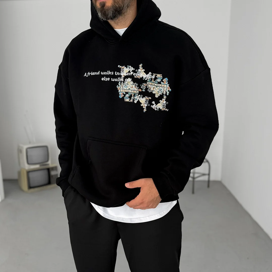 Fashionable Street Ethnic Design Casual Oversized Hoodie