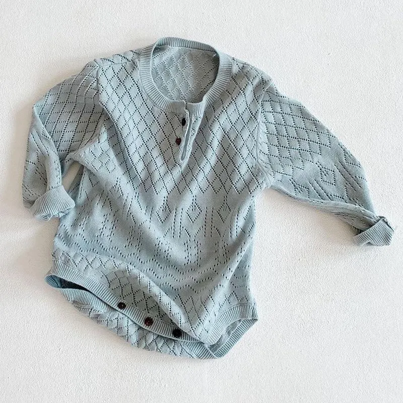 Cute Autumn Winter Infant Baby Girls Bowknot Rompers Clothing Kids Girl Long Sleeve Knit Rompers Clothes