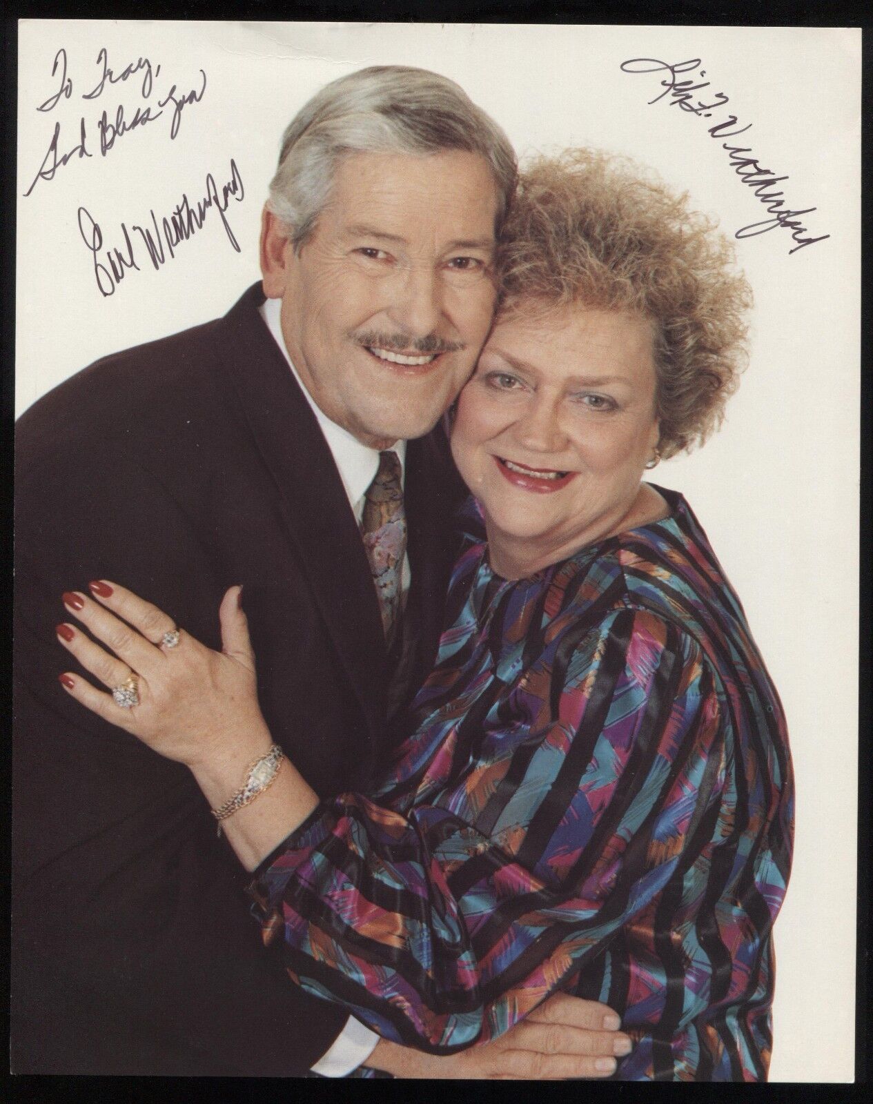 The Weatherfords Signed 8x10 Photo Poster painting Autographed Vintage Signature Earl and Lily