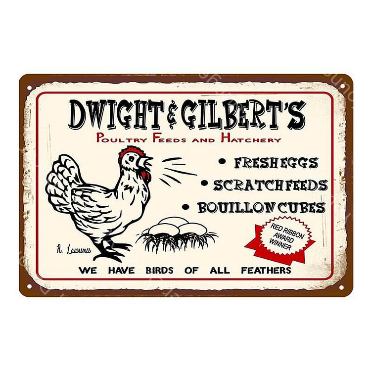 Jeek Chicken - Vintage Tin Signs/Wooden Signs - 7.9x11.8in & 11.8x15.7in