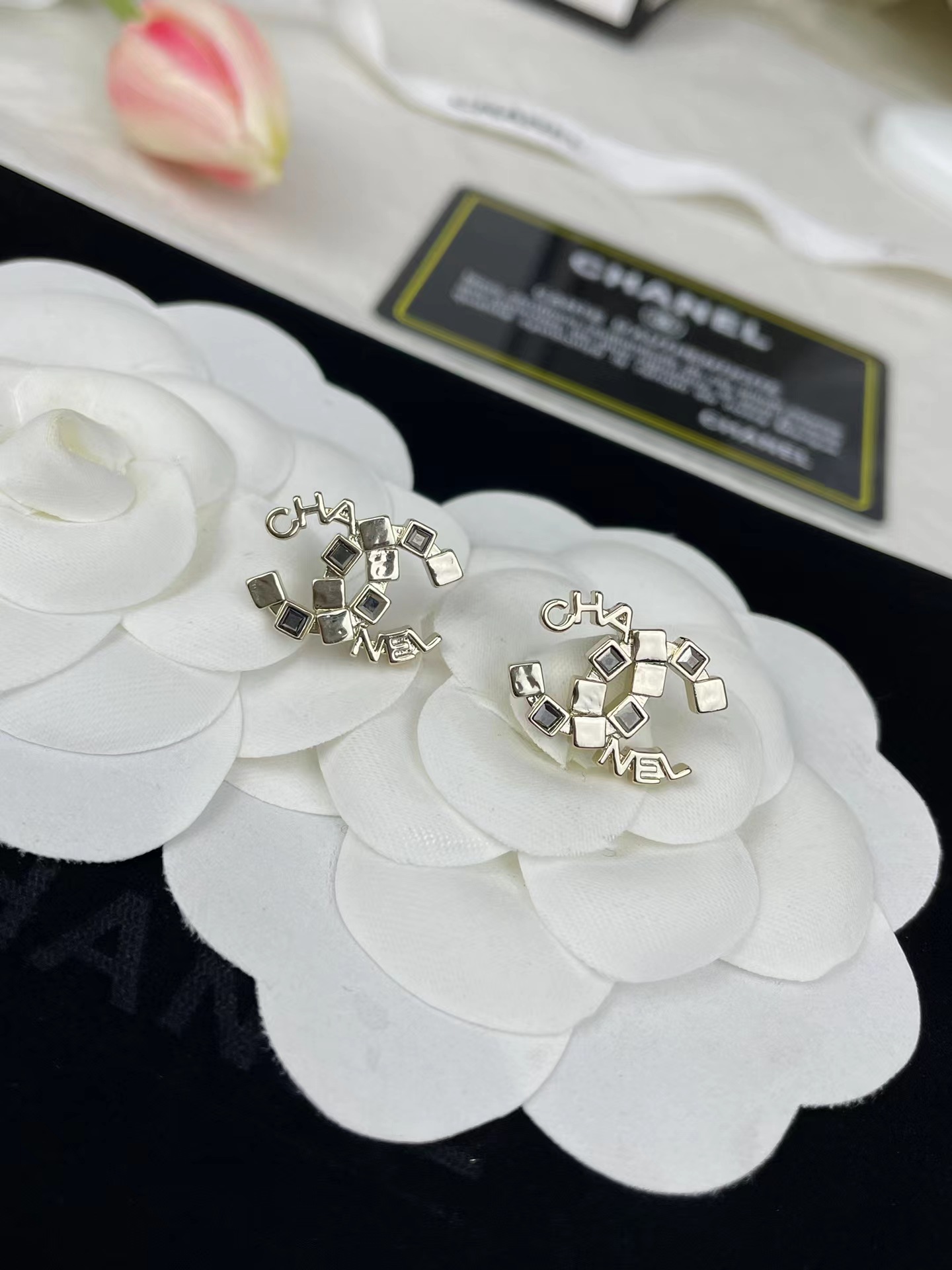 Buy replica Chanel Letters Double C Earrings and replica jewelry from PICKS Jewelry
