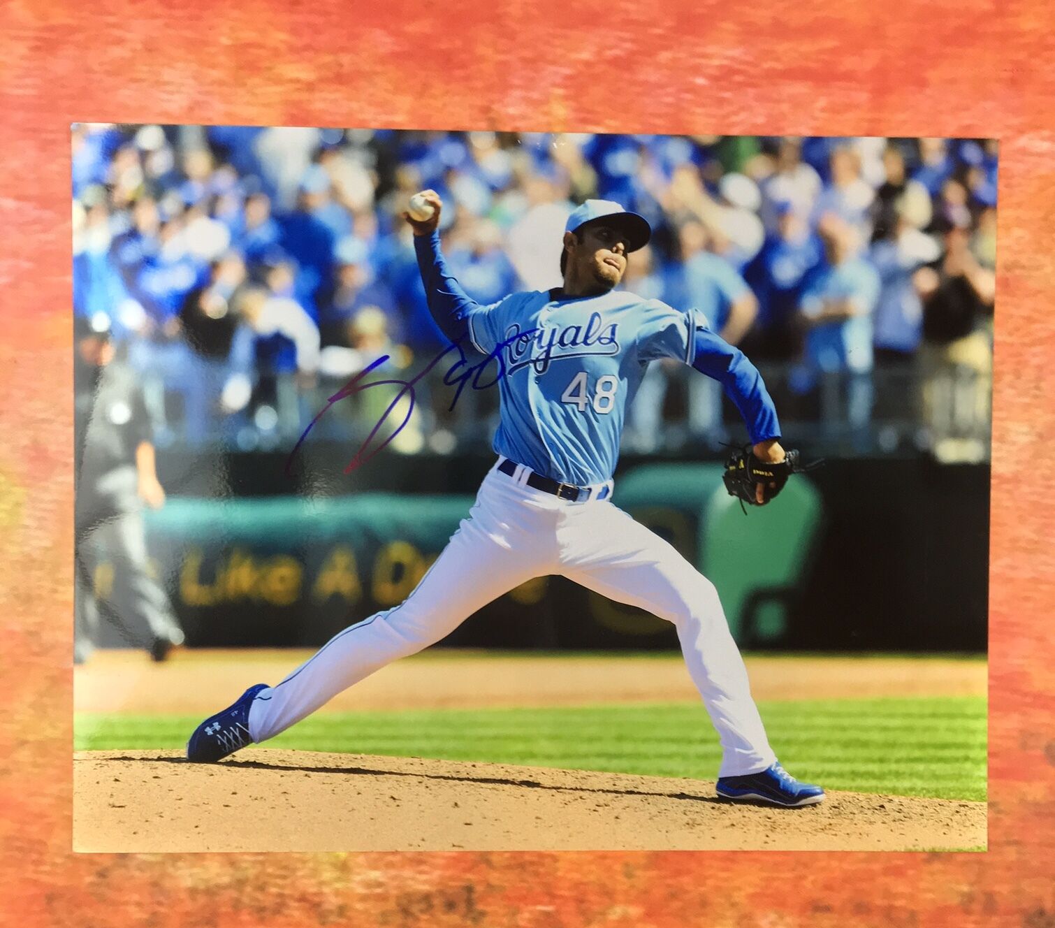 GFA Kansas Ciy Royals * JOAKIM SORIA * Signed 11x14 Photo Poster painting COA