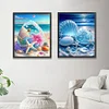(2pcs) Beach Shells-11CT Stamped Cross Stitch 40*50cm(Bundle Sale)