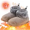 USB Heater Foot Shoes Winter Warm Snow Boots Electric Heated Shoes for Women Men