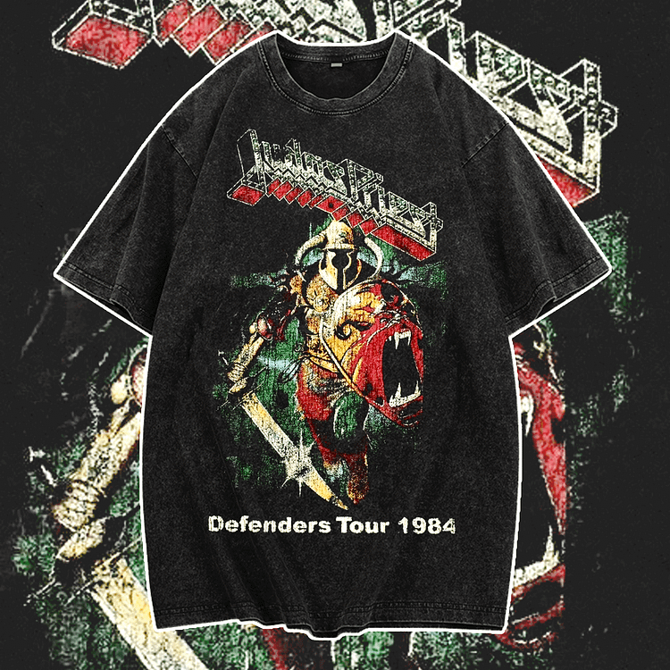 Davidhawaii100% Cotton Casual Abstract Knight Vintage Rock Tee - 100% Cotton