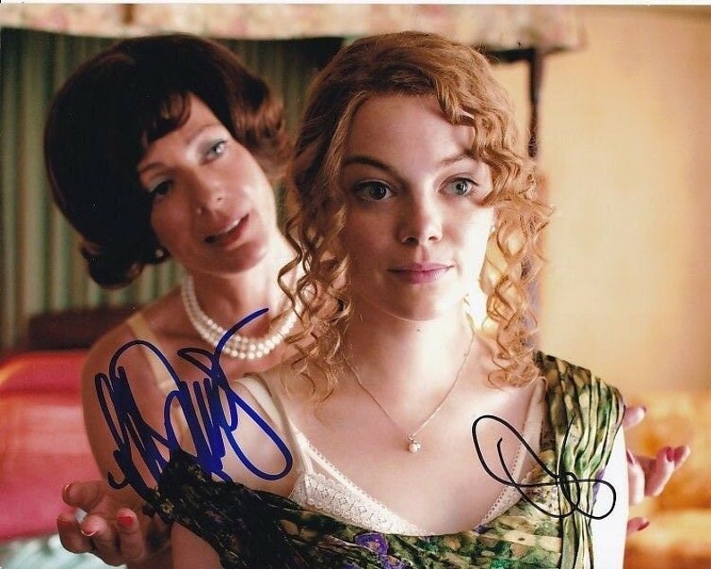 Allison janney and emma stone signed the help 8x10 Photo Poster painting